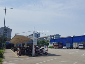 苏州hy590海洋之神检测中心麦德龙膜结构自行车棚项目